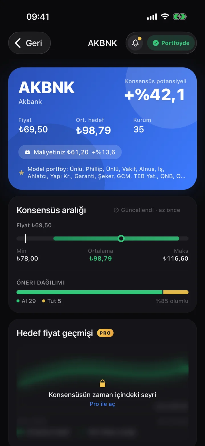 Hisse detay ekranı